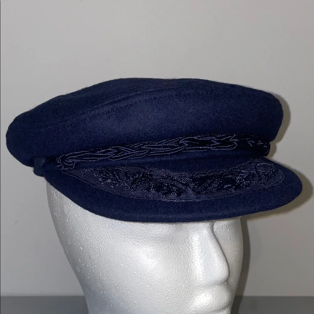 Authentic Greek Fisherman’s Cap navy blue 56-7 New - Picture 1 of 10
